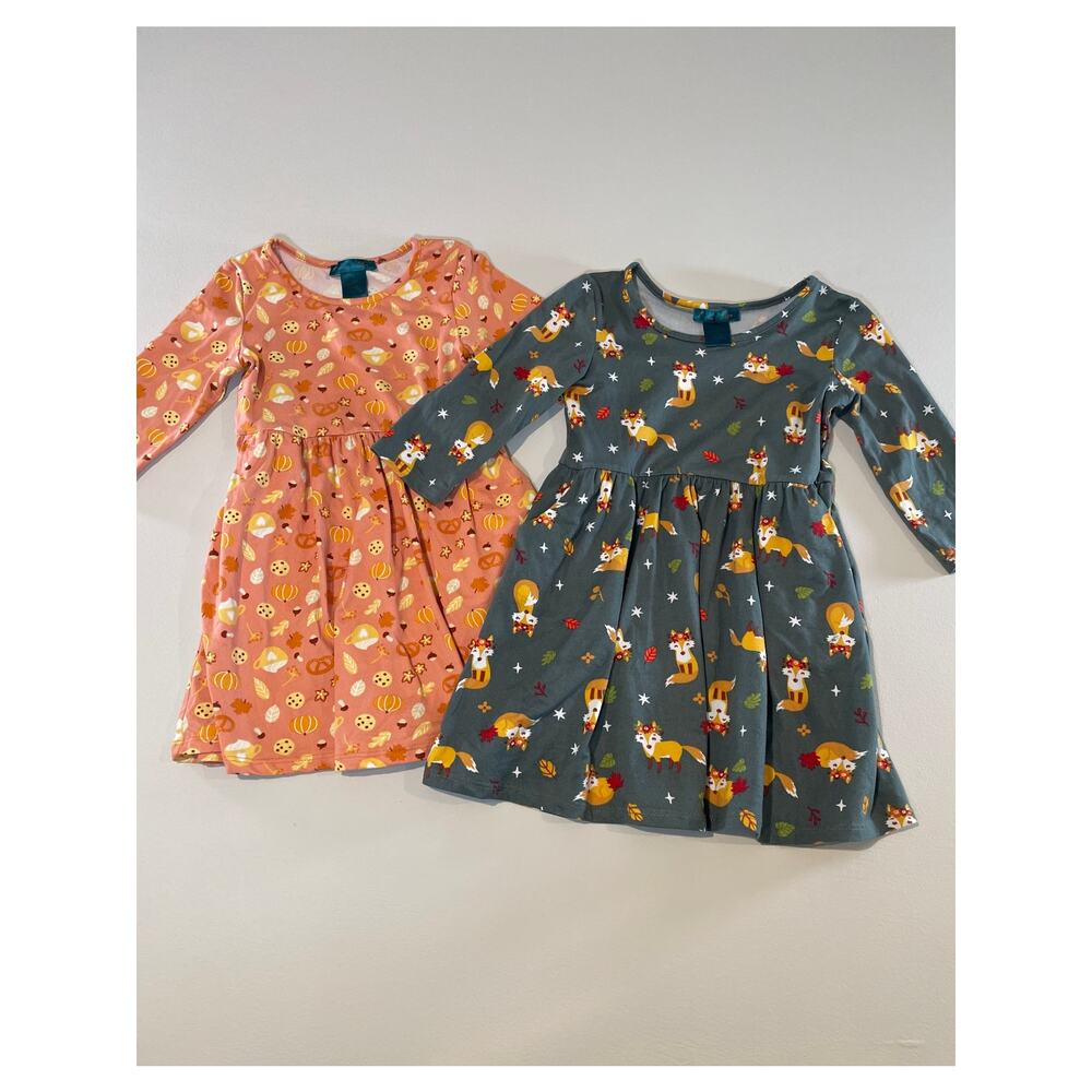 Set of 2 Emma & Elsa Fall‑Themed Dresses – Size 5